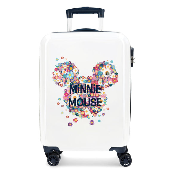 VALIGIA CABINA RIGIDA MINNIE 55CM SUNNY DAY FIORI BLU