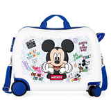 DISNEY TROLLEY CAVALCABILE TOPOLINO VALIGIA IN ABS TRAINABILE 50 CM