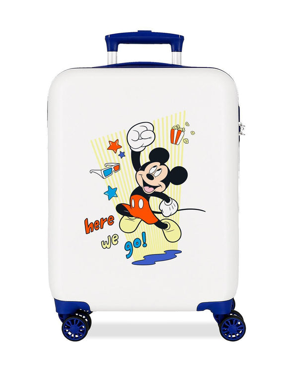 DISNEY VALIGIA DA CABINA RIGIDA TOPOLINO MICKEY HERE WE GO 55 CM