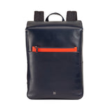 DUDU Zaino 16" uomo pelle blu navy