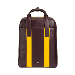 DUDU Zaino 16" uomo pelle burgundy