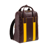 DUDU Zaino 16" uomo pelle burgundy