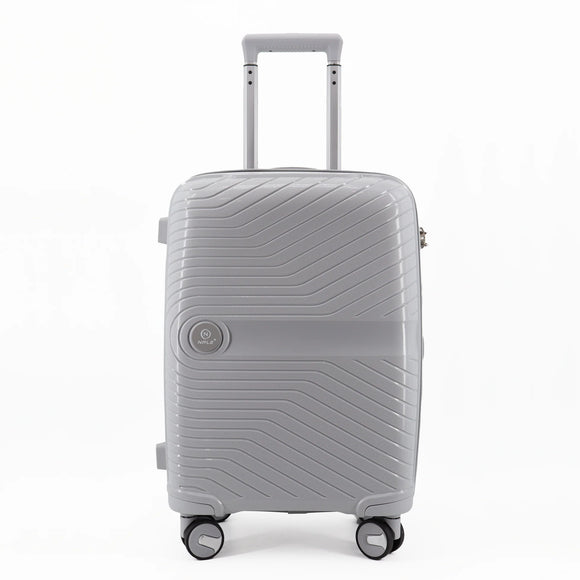 Nple Solid bagaglio a mano 55x40x20 cm espandibile - Grigio Argento