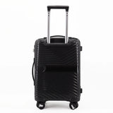 Nple Solid bagaglio a mano 55x40x20 cm espandibile - Nero