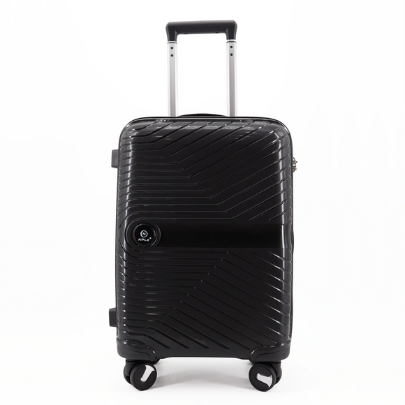 Nple Solid bagaglio a mano 55x40x20 cm espandibile - Nero