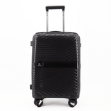 Nple Solid bagaglio a mano 55x40x20 cm espandibile - Nero