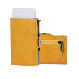 Moneyhold Porta Carte di Credito - Linea Smart / Giallo Ocra con Tasca Portamonete