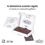Moneyhold Porta Carte di Credito - Linea Smart / Marrone Vintage con Tasca Portamonete