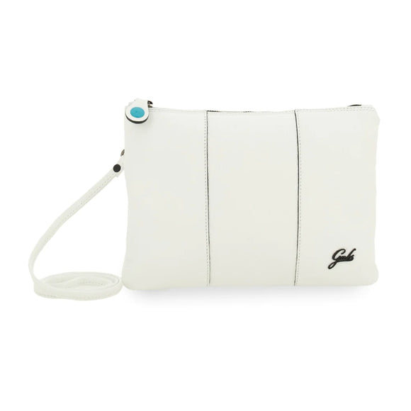 Gabs BEYONCE TAGLIA M Pochette in pelle di vitello martellata color bianco