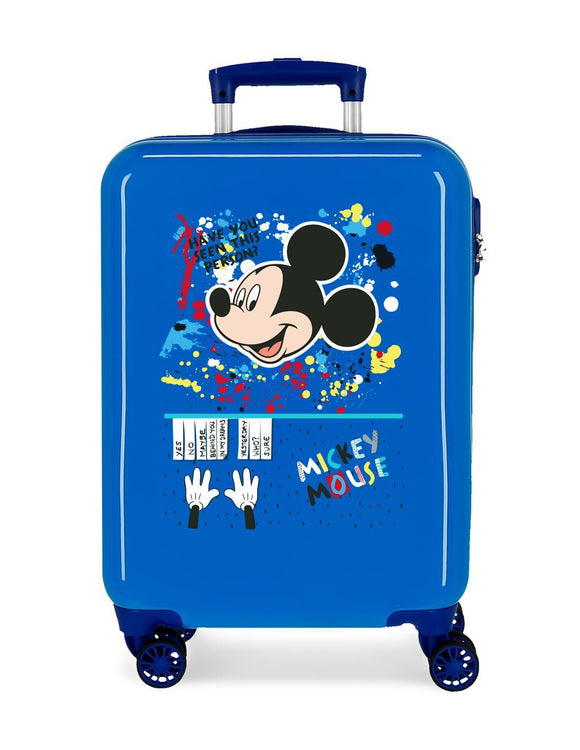 DISNEY VALIGIA DA CABINA RIGIDA TOPOLINO MICKEY COLOUR MAYHEM 55 CM