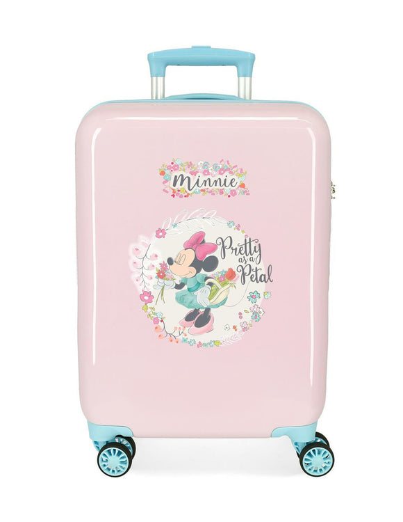DISNEY VALIGIA DA CABINA RIGIDA MINNIE FLORALS ROSA 55 CM