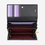Dudu P.foglio donna pelle black lavender