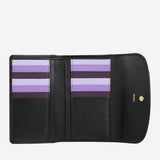 Dudu P.foglio donna pelle black lavender
