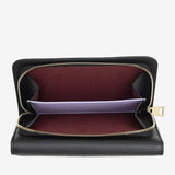 Dudu P.foglio donna pelle black lavender