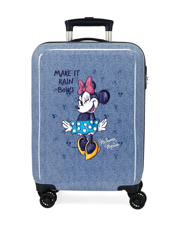 DISNEY VALIGIA DA CABINA RIGIDA MINNIE MAKE IT RAIN BOWS 55 CM